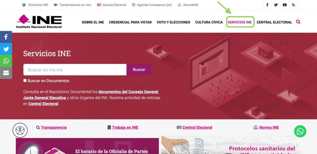 Número de Folio del INE Paso Ingresar