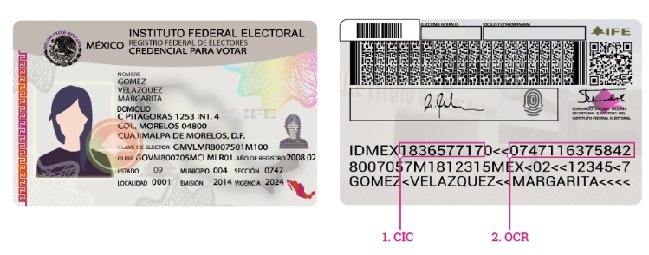 Número de folio en credenciales actualizadas