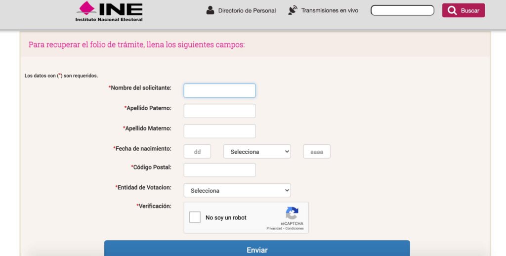 Perdiste tu Folio INE - Recuperación